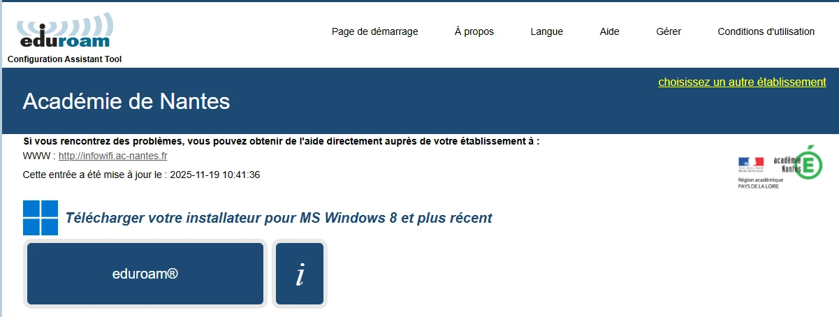 page téléchargement outil CAT 